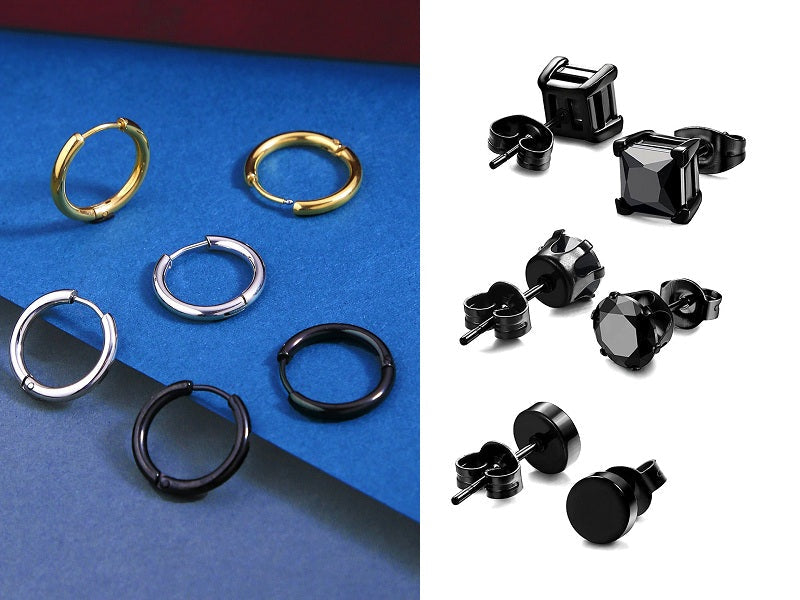 Diferentes metales en pendientes para hombre: ¿qué metal es mejor para ti?