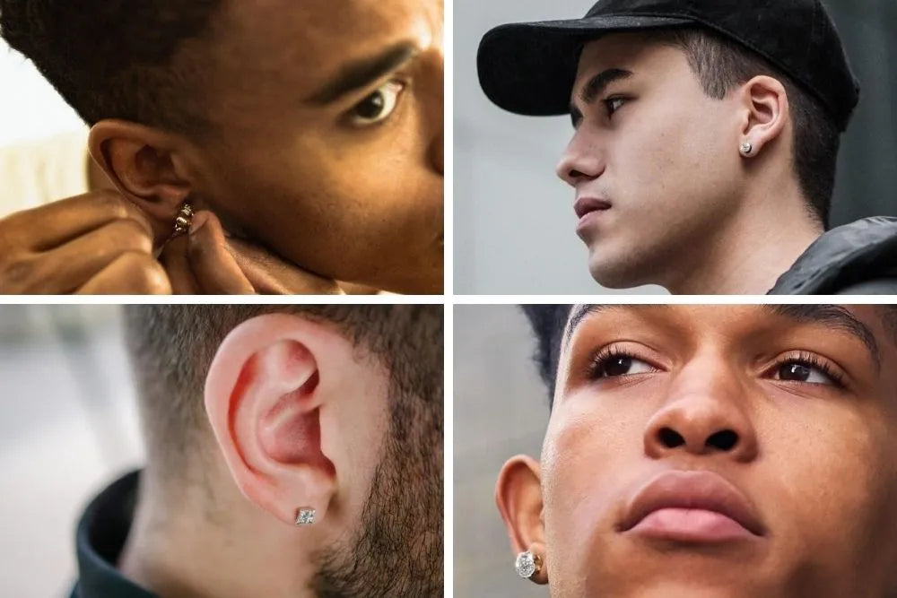 Mens small stud earrings deals