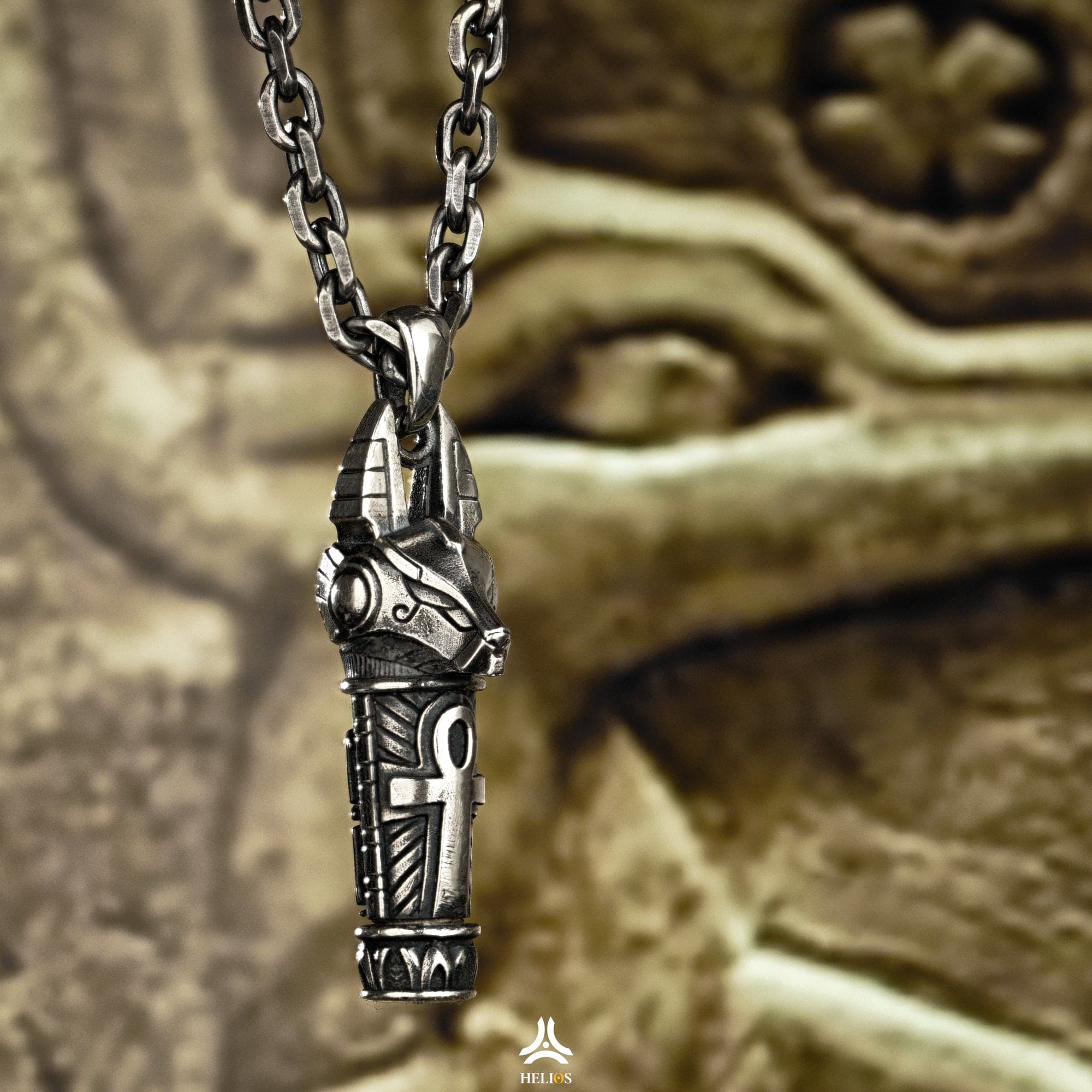 Locket Anubis Collar Eudora 925 Sterling Silver Egyptian Anubis