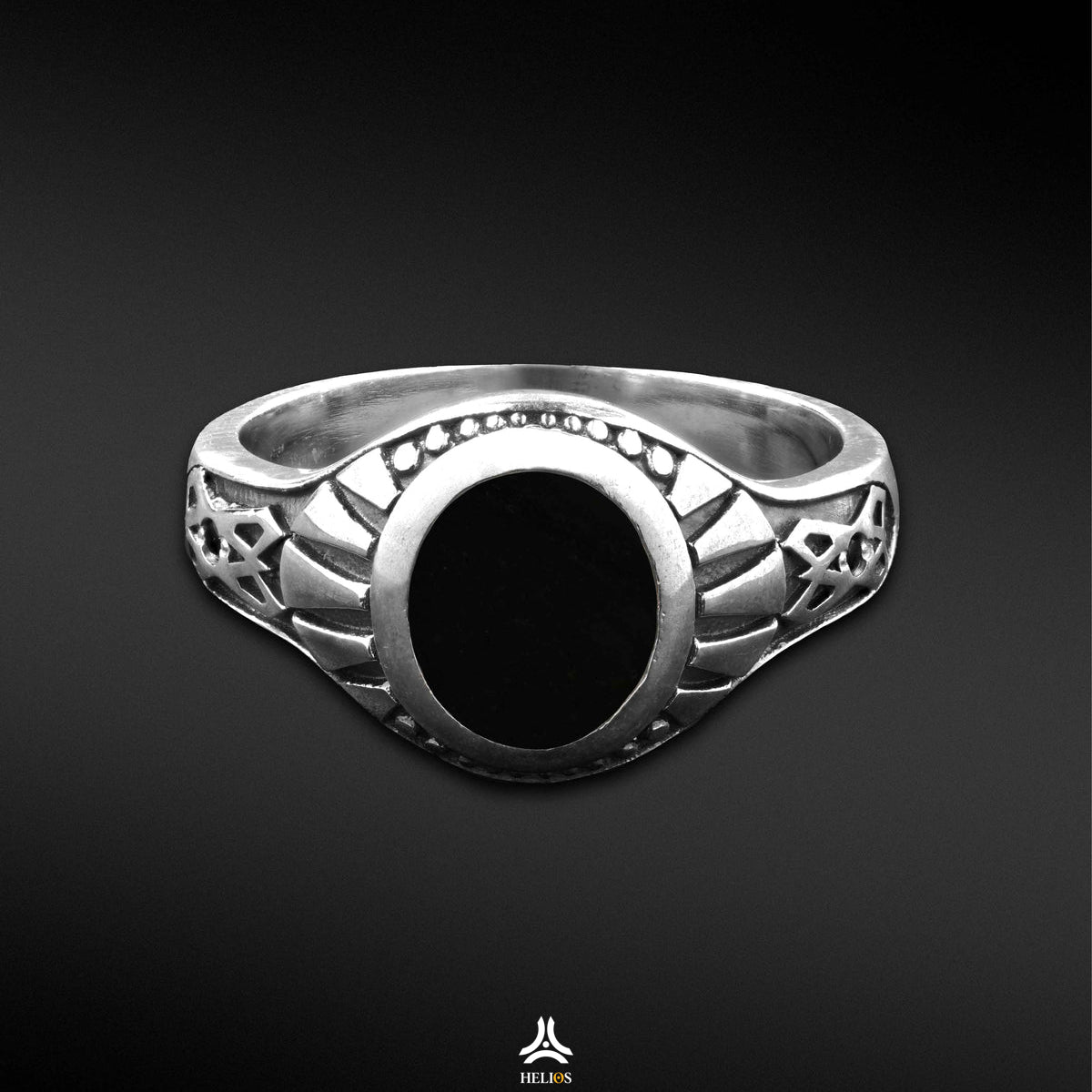 Gothic Onyx Ring Helios